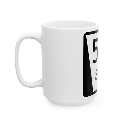 N SPUR 57A (Nebraska) (Road Sign) White Coffee Mug - Go Mug Yourself