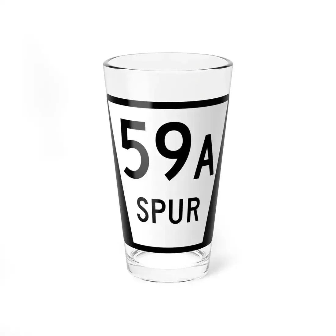 N SPUR 59A (Nebraska) (Road Sign) Pint Glass 16oz 16oz - Go Mug Yourself