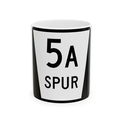 N SPUR 5A (Nebraska) (Road Sign) White Coffee Mug 11oz - Go Mug Yourself