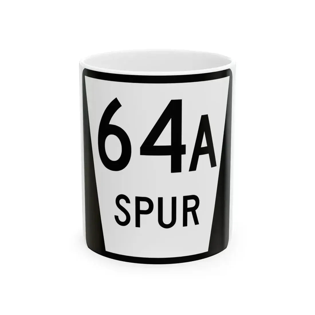 N SPUR 64A (Nebraska) (Road Sign) White Coffee Mug 11oz - Go Mug Yourself