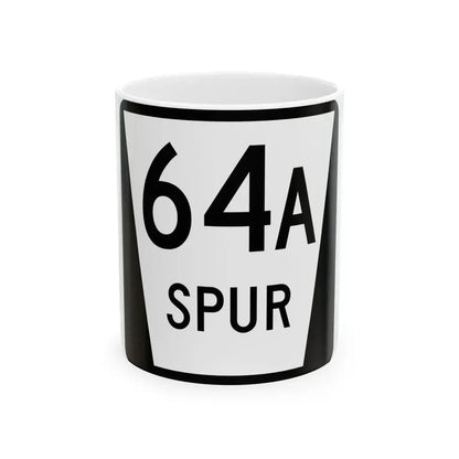 N SPUR 64A (Nebraska) (Road Sign) White Coffee Mug 11oz - Go Mug Yourself