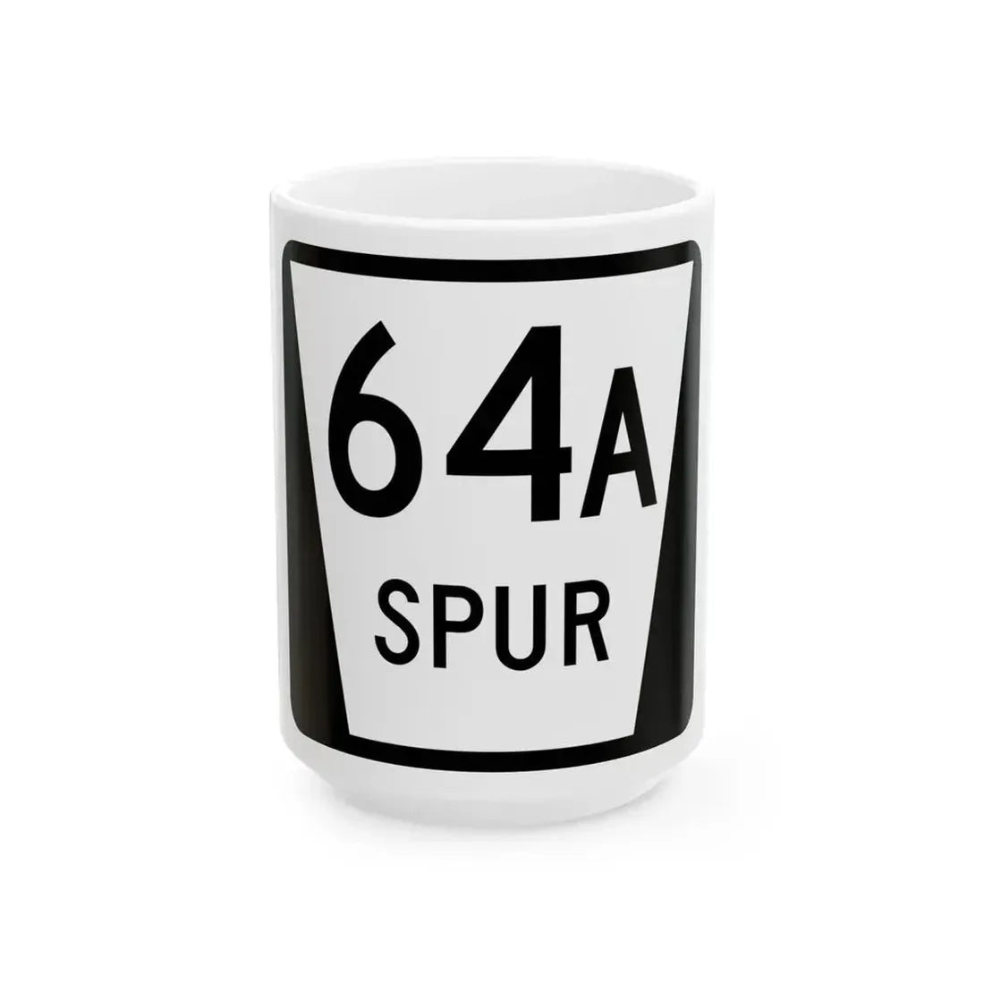 N SPUR 64A (Nebraska) (Road Sign) White Coffee Mug 15oz - Go Mug Yourself