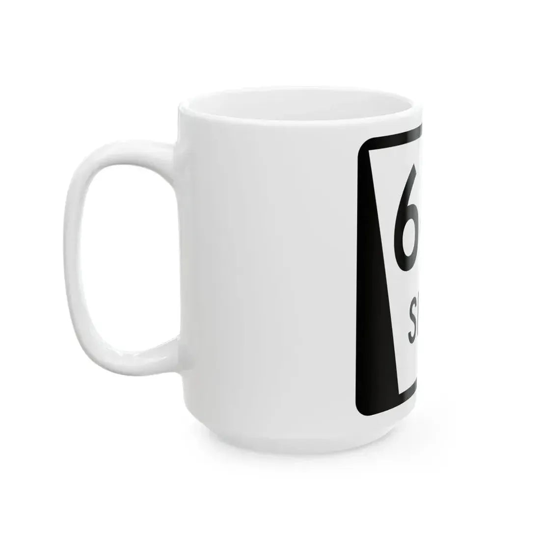 N SPUR 64A (Nebraska) (Road Sign) White Coffee Mug - Go Mug Yourself