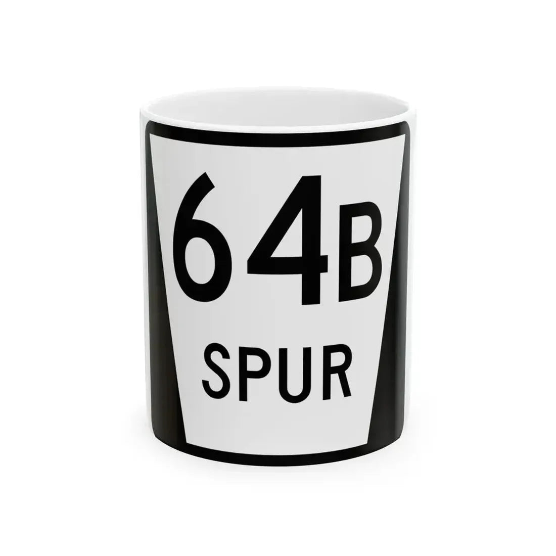 N SPUR 64B (Nebraska) (Road Sign) White Coffee Mug 11oz - Go Mug Yourself