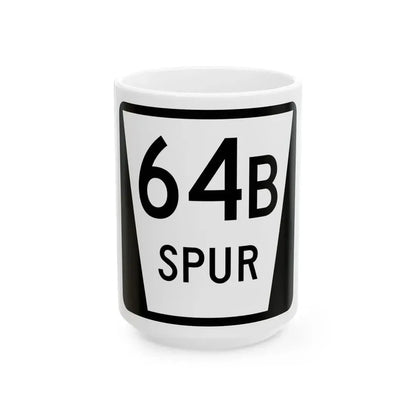 N SPUR 64B (Nebraska) (Road Sign) White Coffee Mug 15oz - Go Mug Yourself