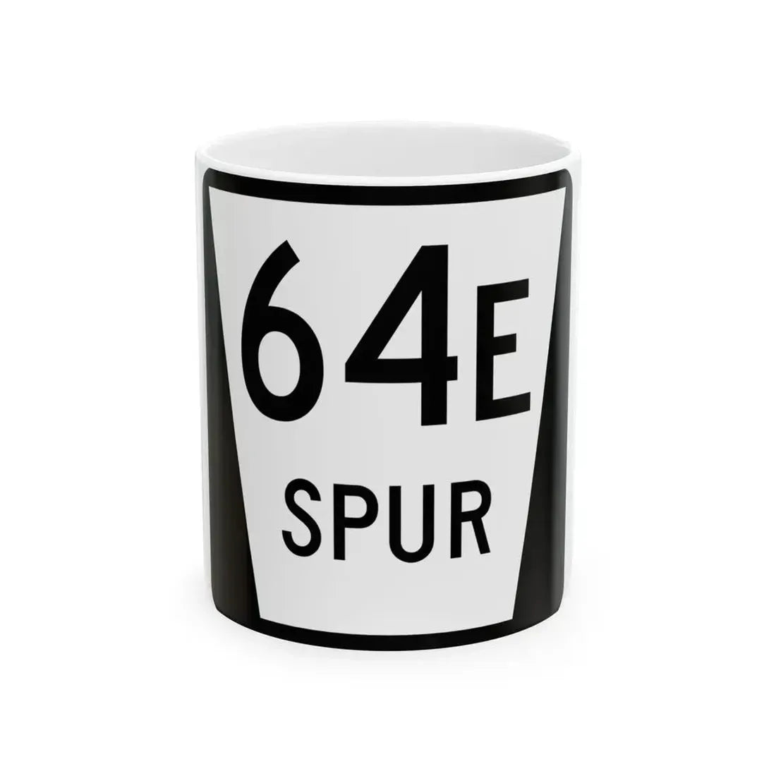N SPUR 64E (Nebraska) (Road Sign) White Coffee Mug 11oz - Go Mug Yourself