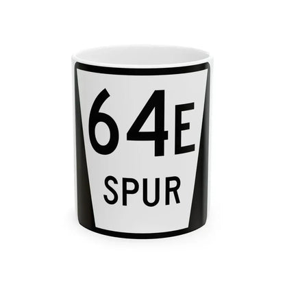 N SPUR 64E (Nebraska) (Road Sign) White Coffee Mug 11oz - Go Mug Yourself
