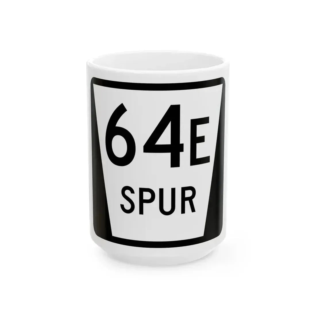 N SPUR 64E (Nebraska) (Road Sign) White Coffee Mug 15oz - Go Mug Yourself