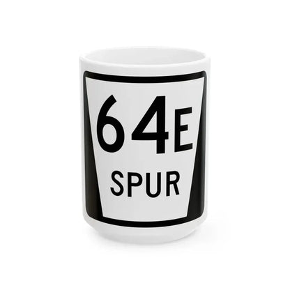 N SPUR 64E (Nebraska) (Road Sign) White Coffee Mug 15oz - Go Mug Yourself