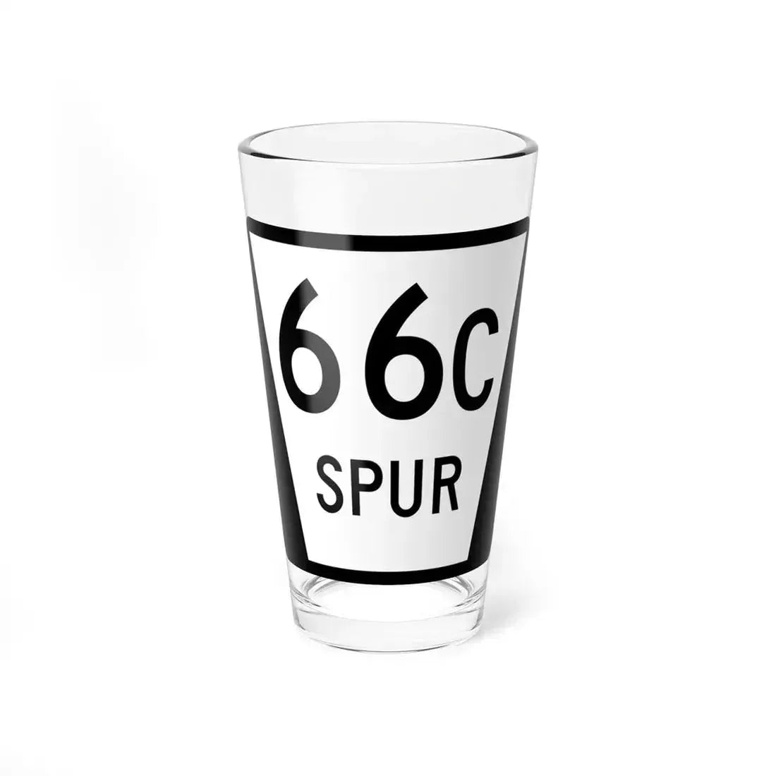 N SPUR 66C (Nebraska) (Road Sign) Pint Glass 16oz 16oz - Go Mug Yourself