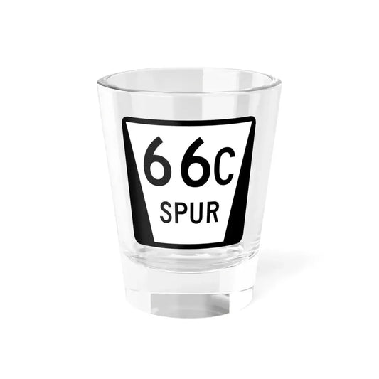 N SPUR 66C (Nebraska) (Road Sign) Shot Glass 1.5oz 1.5oz - Go Mug Yourself