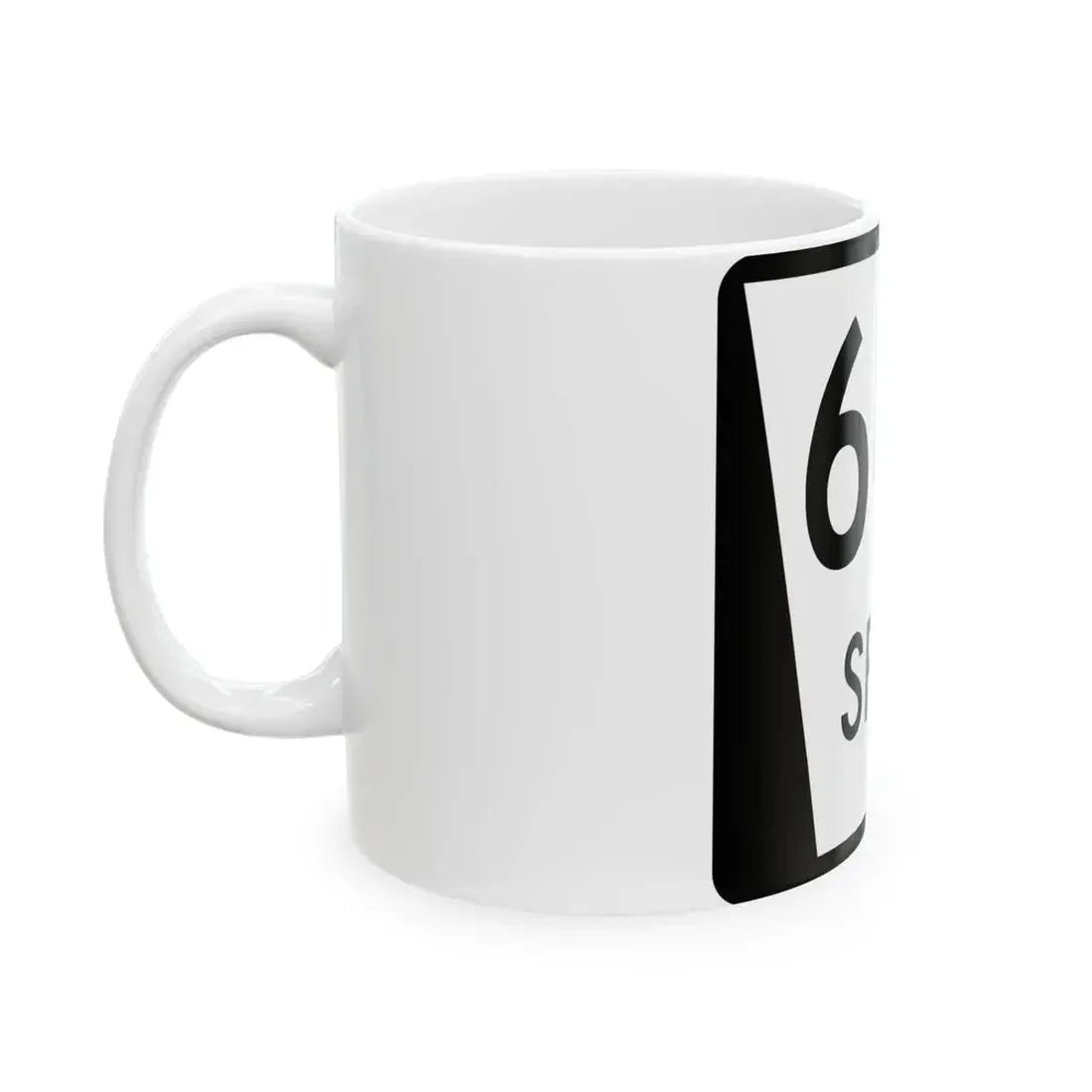 N SPUR 66D (Nebraska) (Road Sign) White Coffee Mug - Go Mug Yourself