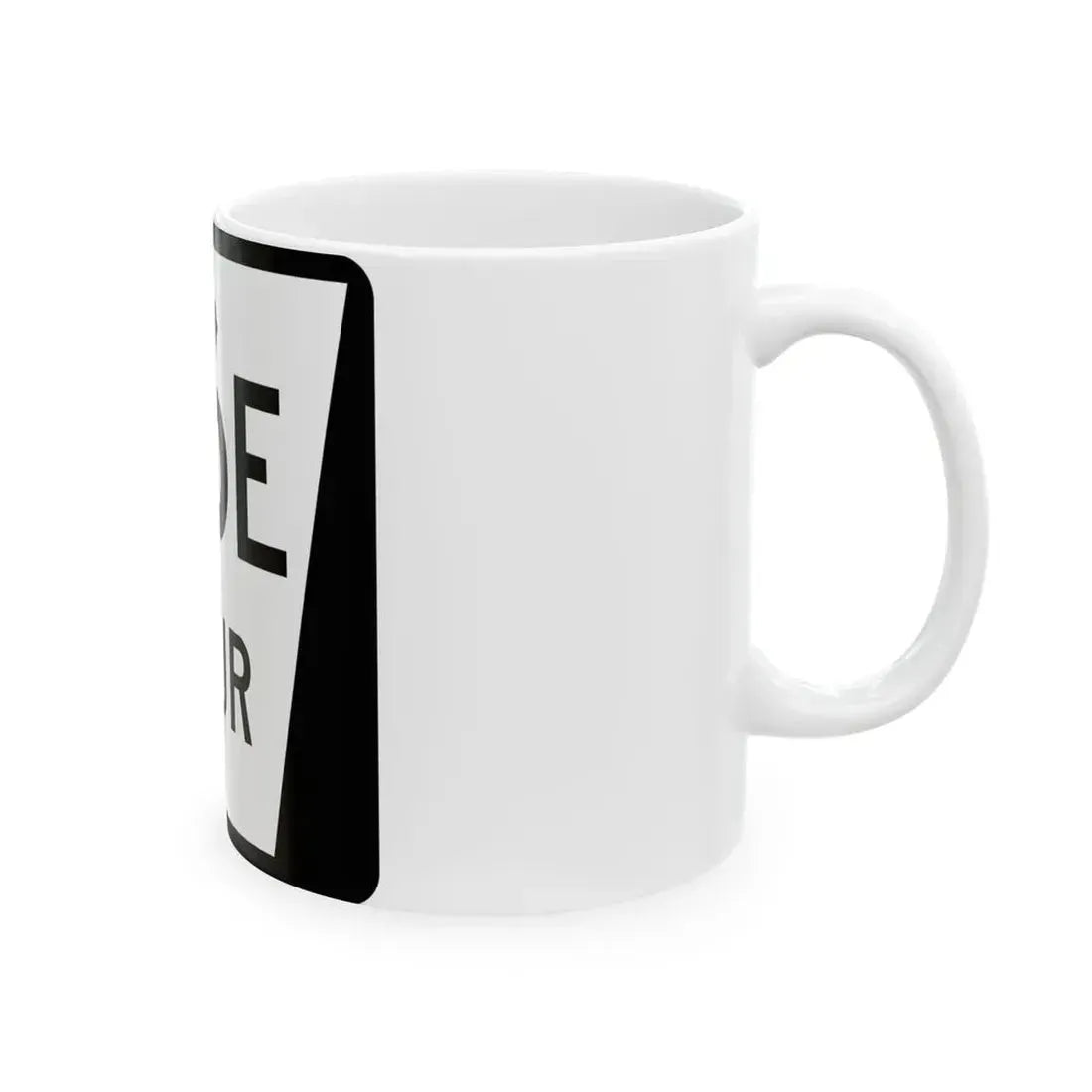N SPUR 66E (Nebraska) (Road Sign) White Coffee Mug - Go Mug Yourself