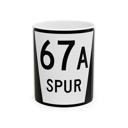 N SPUR 67A (Nebraska) (Road Sign) White Coffee Mug 11oz - Go Mug Yourself
