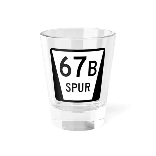 N SPUR 67B (Nebraska) (Road Sign) Shot Glass 1.5oz 1.5oz - Go Mug Yourself