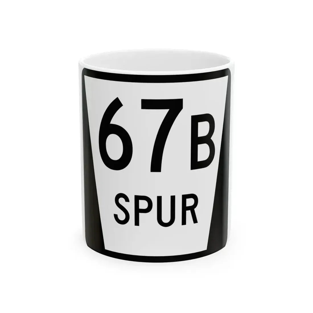 N SPUR 67B (Nebraska) (Road Sign) White Coffee Mug 11oz - Go Mug Yourself