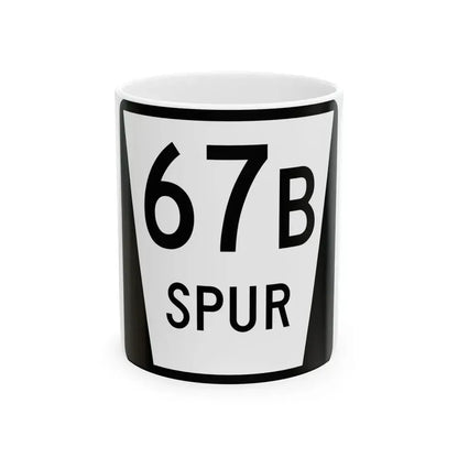 N SPUR 67B (Nebraska) (Road Sign) White Coffee Mug 11oz - Go Mug Yourself