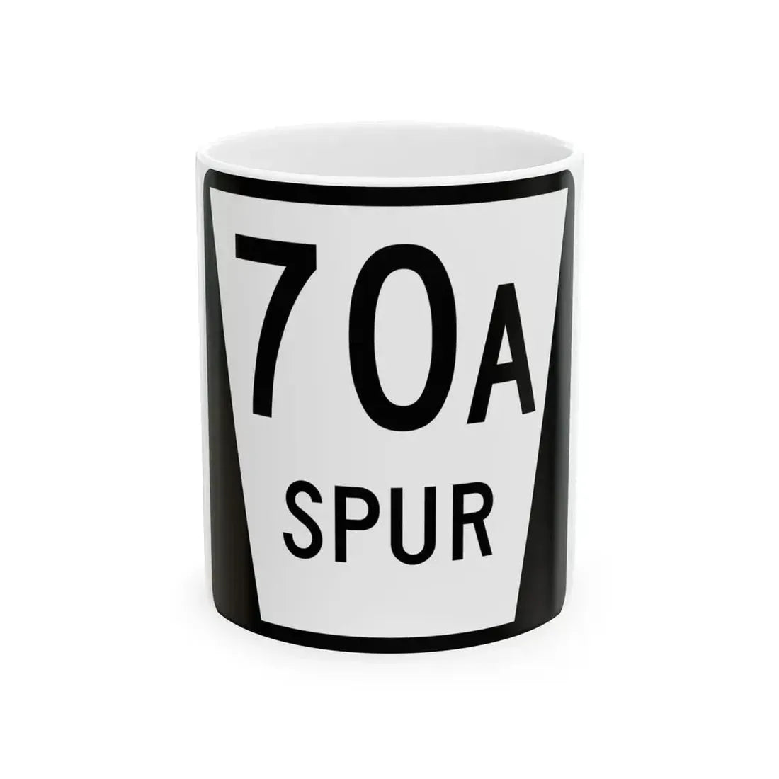N SPUR 70A (Nebraska) (Road Sign) White Coffee Mug 11oz - Go Mug Yourself