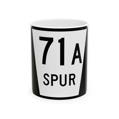 N SPUR 71A (Nebraska) (Road Sign) White Coffee Mug 11oz - Go Mug Yourself