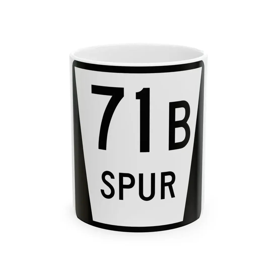 N SPUR 71B (Nebraska) (Road Sign) White Coffee Mug 11oz - Go Mug Yourself