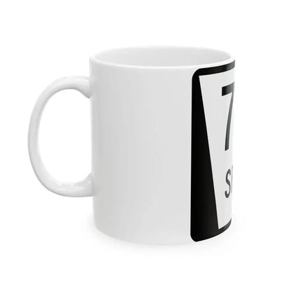 N SPUR 71B (Nebraska) (Road Sign) White Coffee Mug - Go Mug Yourself
