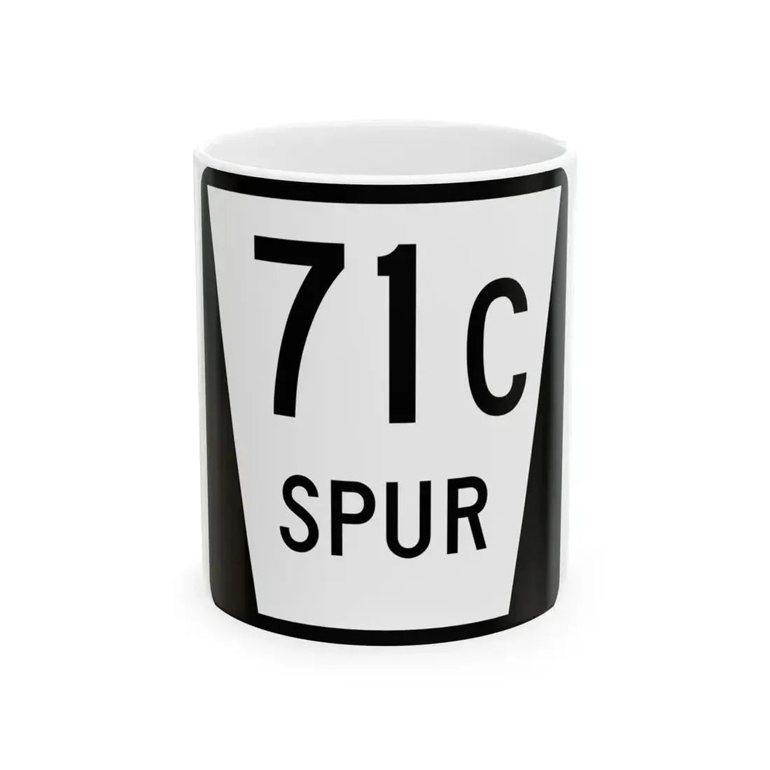 N SPUR 71C (Nebraska) (Road Sign) White Coffee Mug 11oz - Go Mug Yourself