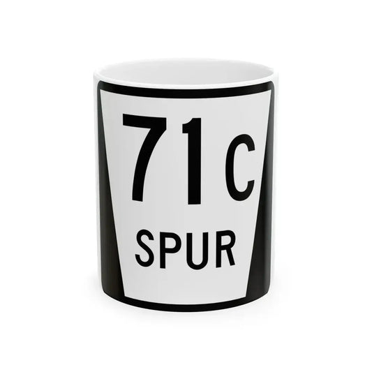 N SPUR 71C (Nebraska) (Road Sign) White Coffee Mug 11oz - Go Mug Yourself