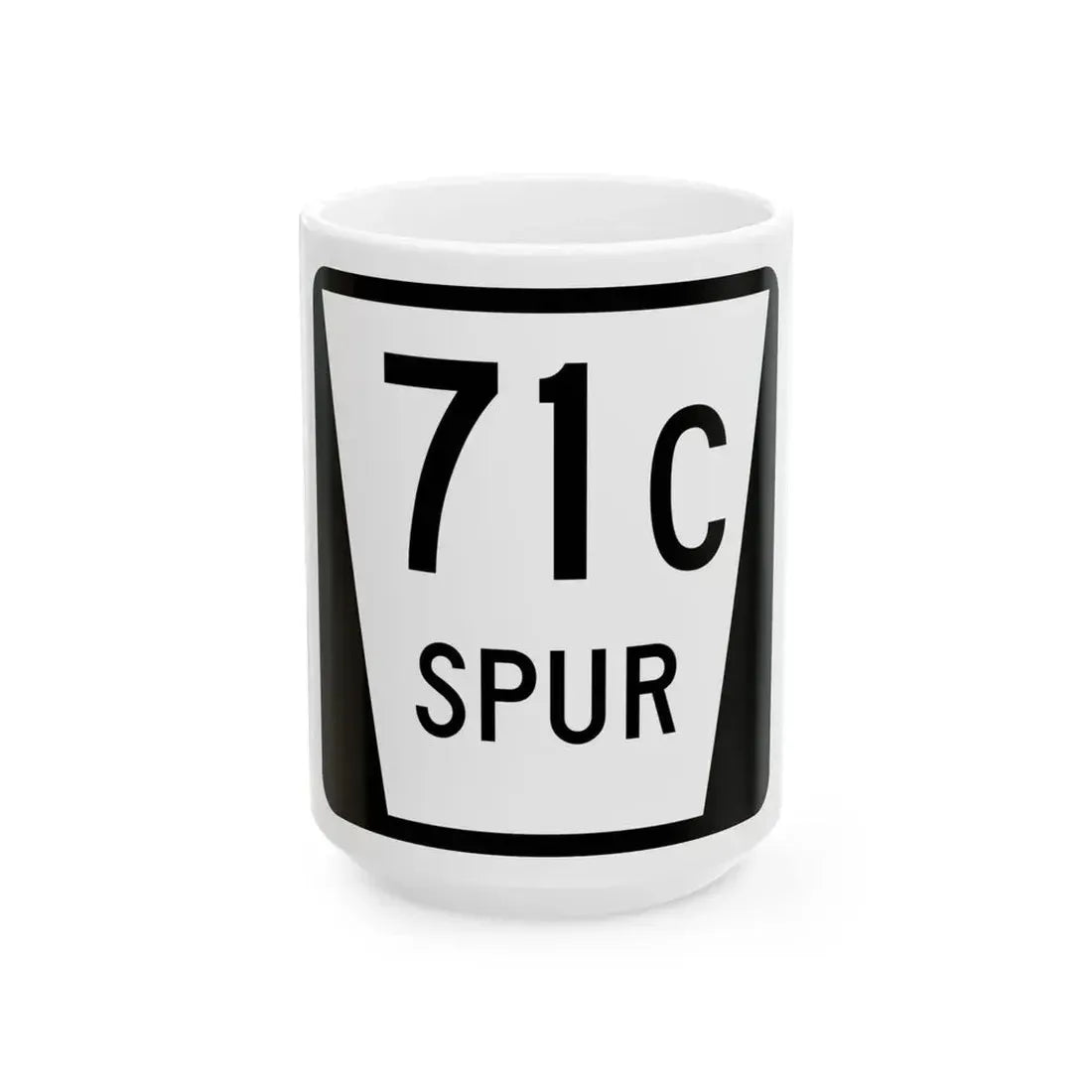 N SPUR 71C (Nebraska) (Road Sign) White Coffee Mug 15oz - Go Mug Yourself