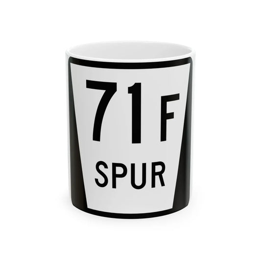 N SPUR 71F (Nebraska) (Road Sign) White Coffee Mug 11oz - Go Mug Yourself