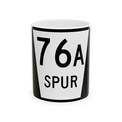 N SPUR 76A (Nebraska) (Road Sign) White Coffee Mug 11oz - Go Mug Yourself
