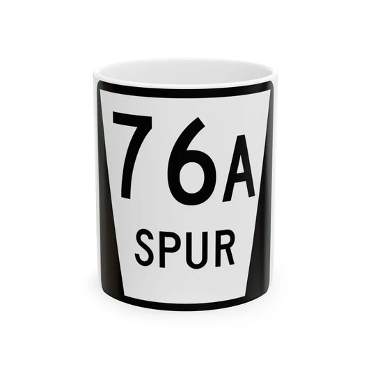 N SPUR 76A (Nebraska) (Road Sign) White Coffee Mug 11oz - Go Mug Yourself