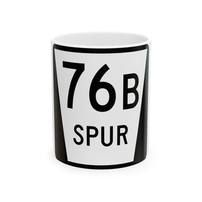 N SPUR 76B (Nebraska) (Road Sign) White Coffee Mug 11oz - Go Mug Yourself