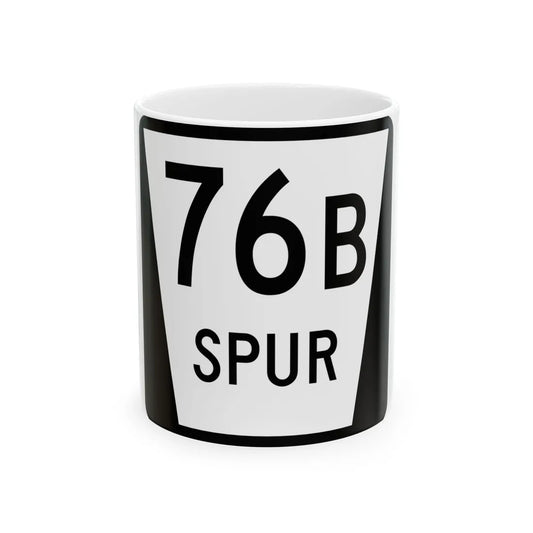 N SPUR 76B (Nebraska) (Road Sign) White Coffee Mug 11oz - Go Mug Yourself