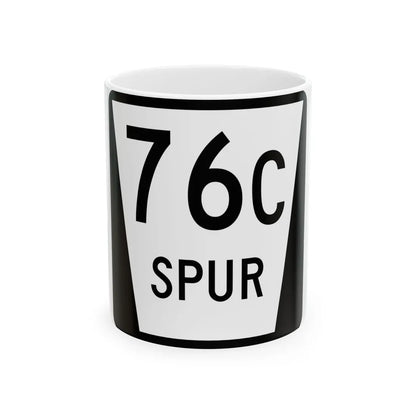 N SPUR 76C (Nebraska) (Road Sign) White Coffee Mug 11oz - Go Mug Yourself