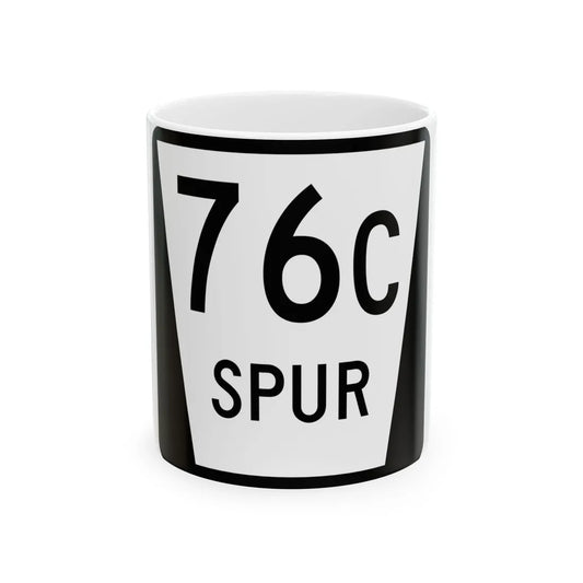 N SPUR 76C (Nebraska) (Road Sign) White Coffee Mug 11oz - Go Mug Yourself