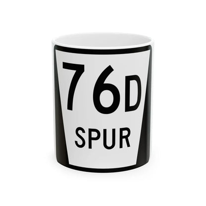N SPUR 76D (Nebraska) (Road Sign) White Coffee Mug 11oz - Go Mug Yourself