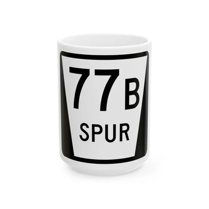 N SPUR 77B (Nebraska) (Road Sign) White Coffee Mug 15oz - Go Mug Yourself