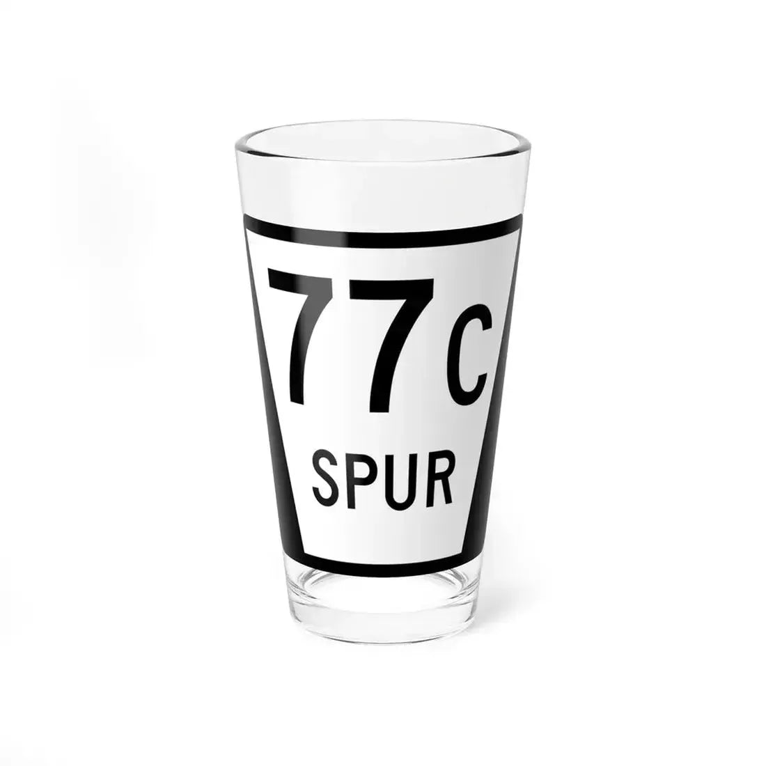 N SPUR 77C (Nebraska) (Road Sign) Pint Glass 16oz 16oz - Go Mug Yourself