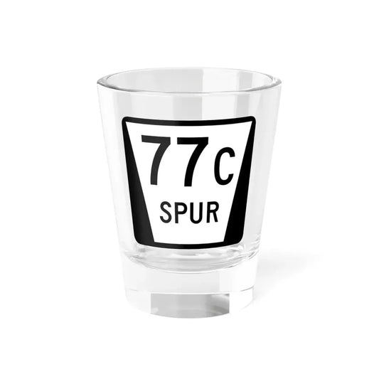 N SPUR 77C (Nebraska) (Road Sign) Shot Glass 1.5oz 1.5oz - Go Mug Yourself