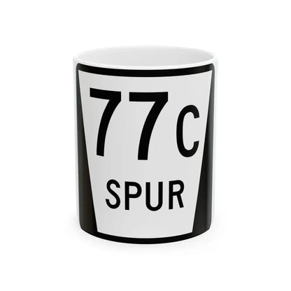 N SPUR 77C (Nebraska) (Road Sign) White Coffee Mug 11oz - Go Mug Yourself