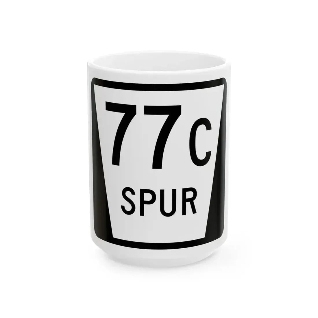 N SPUR 77C (Nebraska) (Road Sign) White Coffee Mug 15oz - Go Mug Yourself