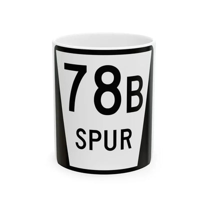N SPUR 78B (Nebraska) (Road Sign) White Coffee Mug 11oz - Go Mug Yourself