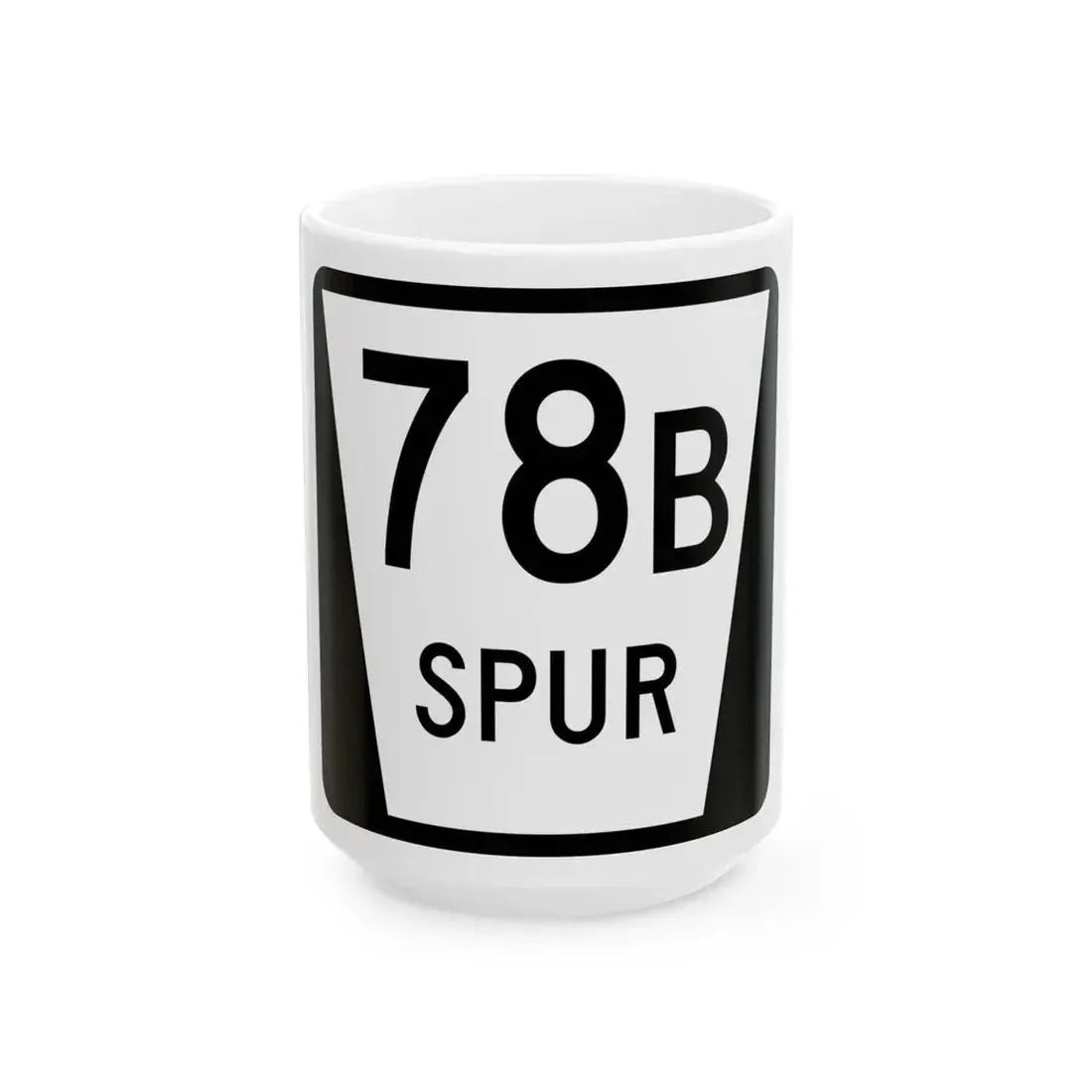N SPUR 78B (Nebraska) (Road Sign) White Coffee Mug 15oz - Go Mug Yourself