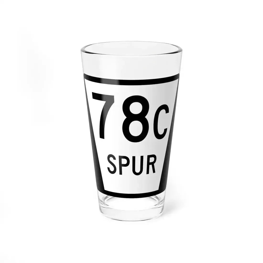 N SPUR 78C (Nebraska) (Road Sign) Pint Glass 16oz 16oz - Go Mug Yourself