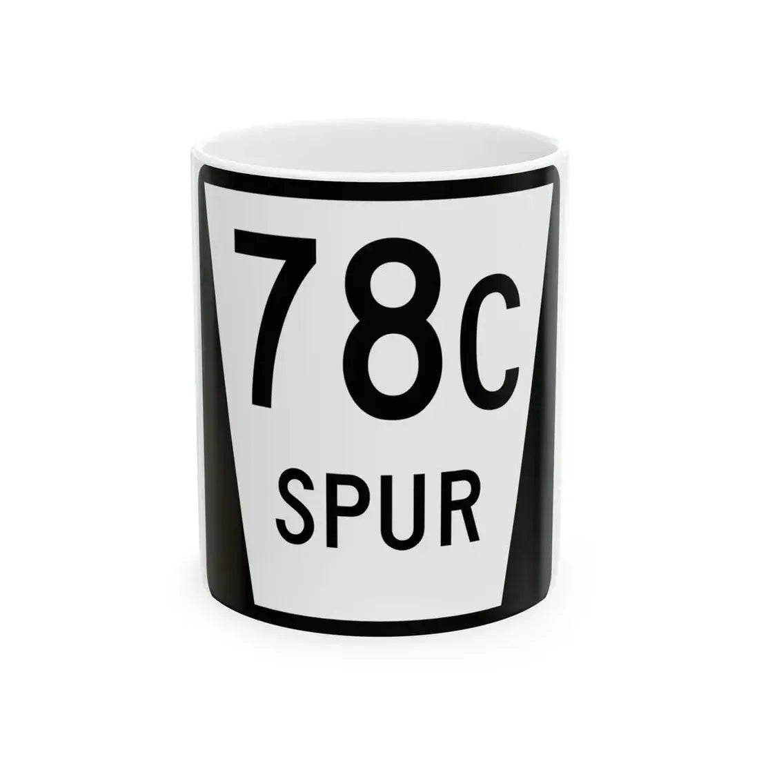 N SPUR 78C (Nebraska) (Road Sign) White Coffee Mug 11oz - Go Mug Yourself