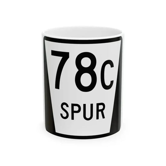 N SPUR 78C (Nebraska) (Road Sign) White Coffee Mug 11oz - Go Mug Yourself