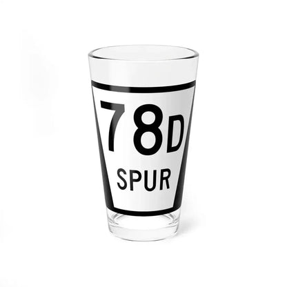 N SPUR 78D (Nebraska) (Road Sign) Pint Glass 16oz 16oz - Go Mug Yourself