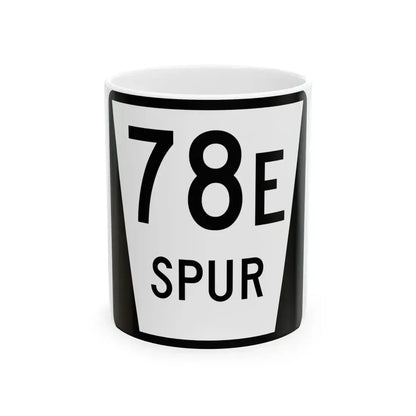 N SPUR 78E (Nebraska) (Road Sign) White Coffee Mug 11oz - Go Mug Yourself