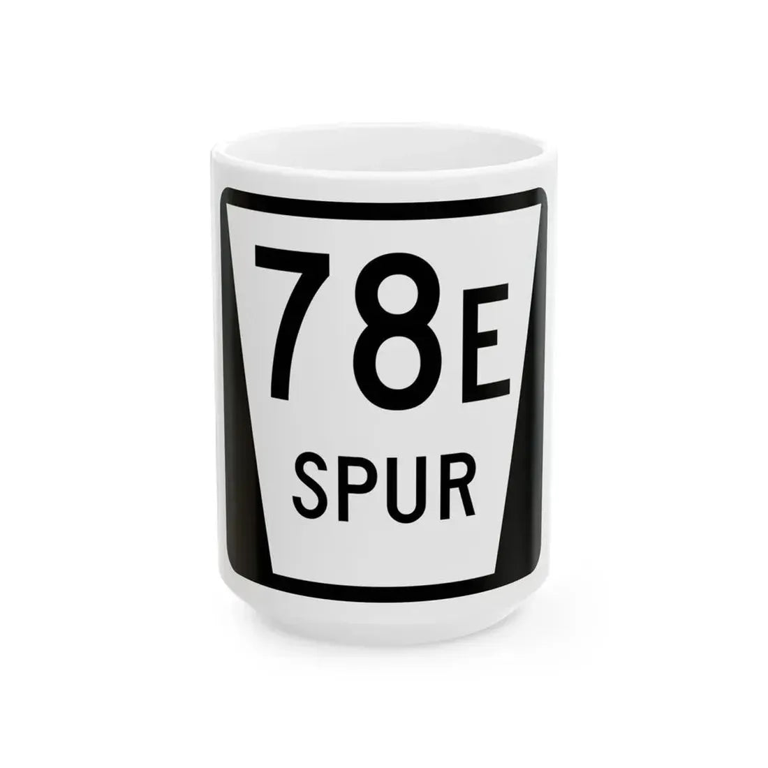N SPUR 78E (Nebraska) (Road Sign) White Coffee Mug 15oz - Go Mug Yourself