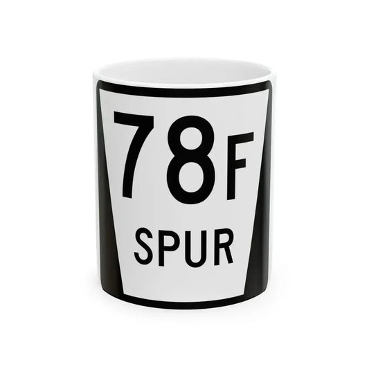 N SPUR 78F (Nebraska) (Road Sign) White Coffee Mug 11oz - Go Mug Yourself